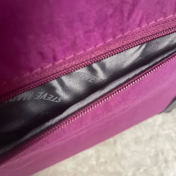 Steve Madden Designer Carry-on Suitcase weekender Nylon peek-a-boo purple. - Picture 9 of 10